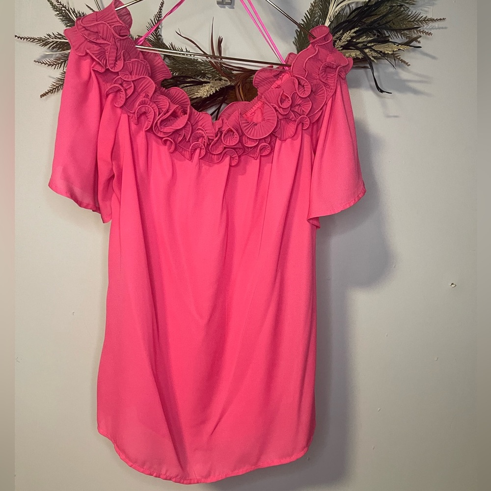 Boutique style top hot pink